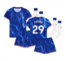 Chelsea Wesley Fofana #29 Koszulka Podstawowa dzieci 2024-25 Krótki Rękaw (+ krótkie spodenki)